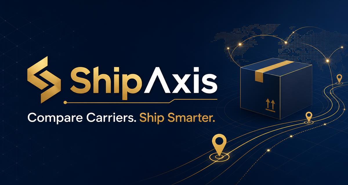 ShipAxis Social Share Banner Reading Compare Carriers Ship Smarter